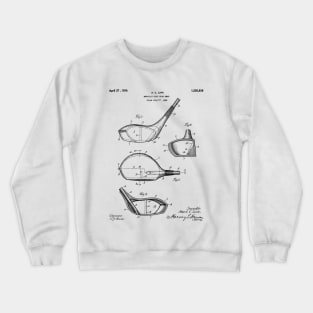 Golf Driver Patent - Golf Art - Antique Crewneck Sweatshirt